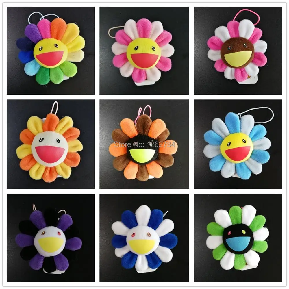 10/Lot Rainbow Sunflower 7-8CM Brooch Pendant Plush Doll Bag Figure Retail 10/Lot Rainbow Sunflower 7-8CM Brooch Pendant Plush Doll Bag Figure Retail