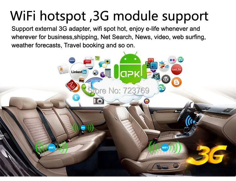 Cheap Pure Android 4.4.4 Car GPS Navigator DVD Radio for Jeep(2005-2007), for Chrysler 300C(2005-2007), for Dodge(2005-2007) 3