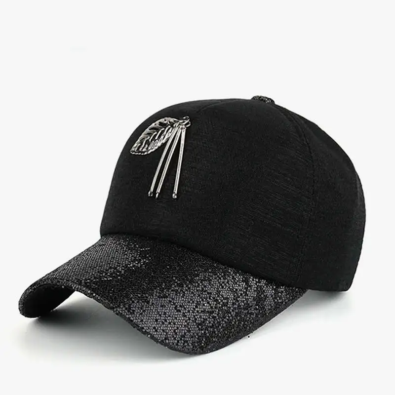 De moda hip hop gorra de béisbol de los hombres casuales de las mujeres del casquillo del snapback sombrero de papá casquette unisex con placa de metal, gorras para baseball