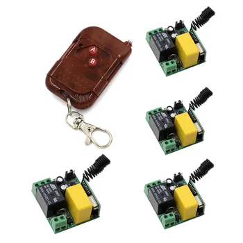 

High Quality New 220V 10A 1 Channel Wireless Relay Remote Control Switch RF Mini Receiver and Transmitter 315/433Mhz
