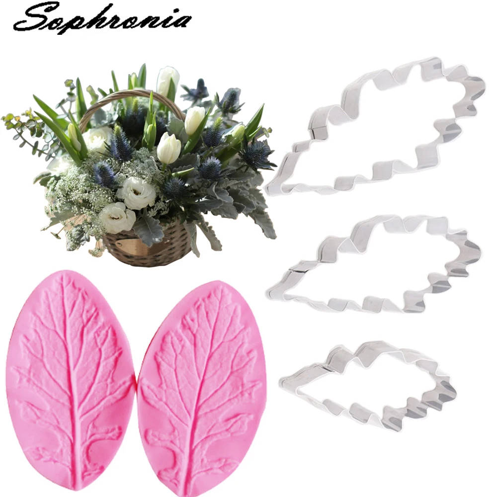 

Senecio Cinerar Petal Veiner &Cutter Silicone Mold Fondant Mould Cake Decorating Tools Chocolate Gumpaste,Sugarcraft Mold CS201