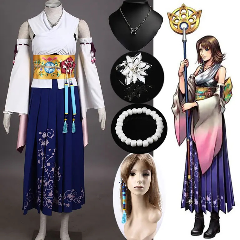 

Final Fantasy Ten Yuna Cosplay Summoned Costume Outfit High Quality Same as original Character Any Size Wholesale High Quality