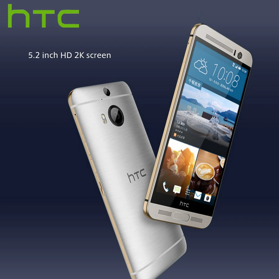 Мобильный телефон htc One M9+ M9pw M9 Plus, 4G LTE, четыре ядра, 3 ГБ ОЗУ, 32 Гб ПЗУ, 5,2 дюймов, 2560x1440, двойная камера, 20МП, мобильный телефон