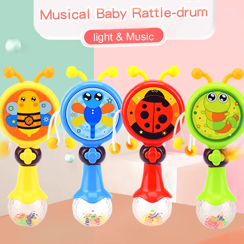 Huanger bébé secouer insecte hochet Mobile doux jouet de dentition nouveau-né infantile 0-12 mois éducatif Musical Plushbell enfants cadeau