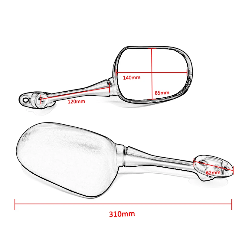 Nuoxintr зеркала заднего вида мотоцикла для HONDA CBR600RR CBR 600 RR 2003 2004 2005 2006 2007 2008 2009 2010 2011 CBR1000RR 04-07