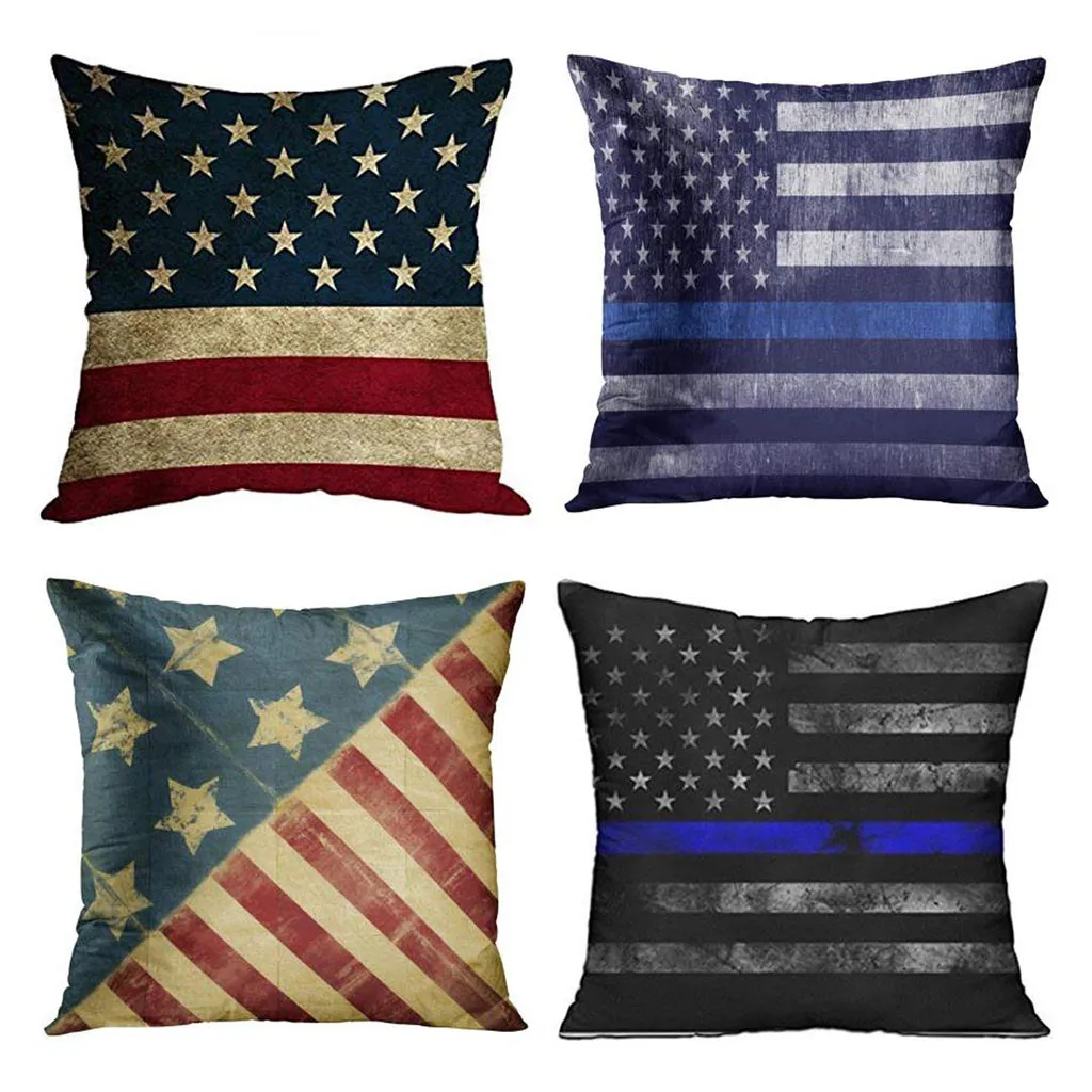 

Gacsidy Store dakimakura4PC Independence Day American Flag Decorative Pillow Case 18x18 Inch PillowCase