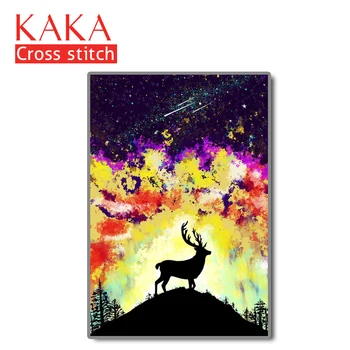

Cross stitch kits,Embroidery needlework sets with printed pattern,11CT canvas for Home Decor Painting,Animals Full NCKA011