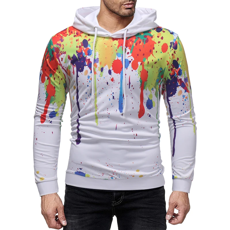 

Hip Hop Mens Fashion Graffiti Hoodie Long Sleeve Slim Fit Casual Hoody Mens Hoodies Sweatshirts EU Size 3XL