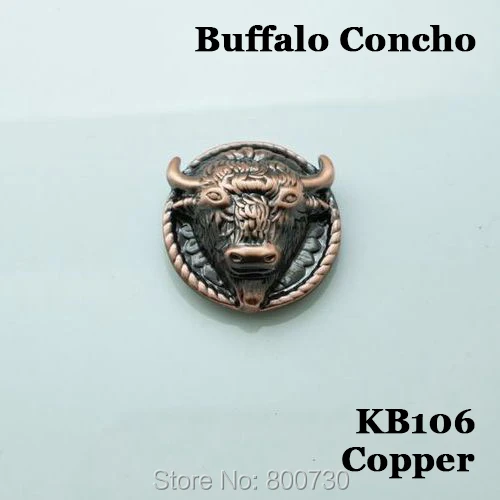 KB106) 10 шт. 1 ''(2,6 см) Западная голова буйвола Conchos Leathercraft