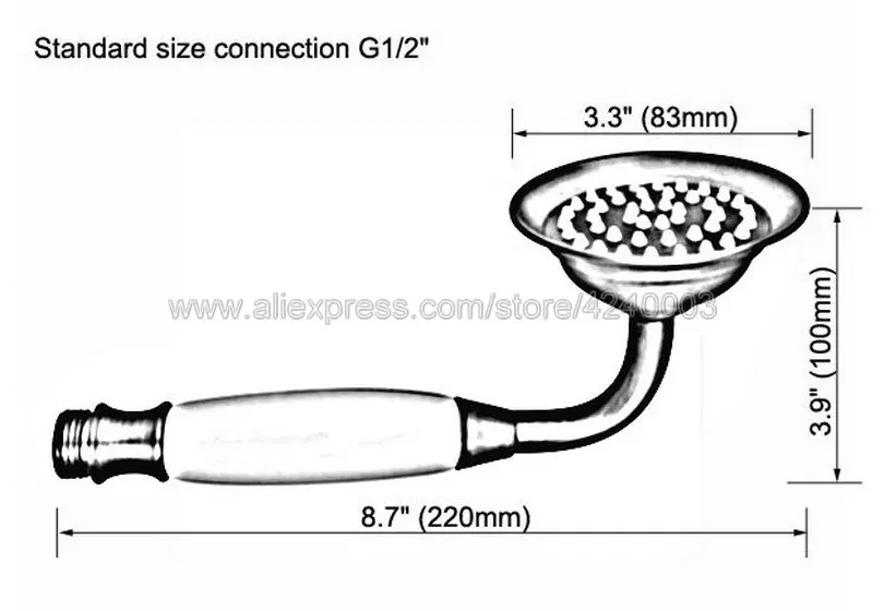 Старинный латунный телефон стиль ванная душевая головка водосберегающая ручная душевая головка спрей и 1,5 м шланг Kxz037