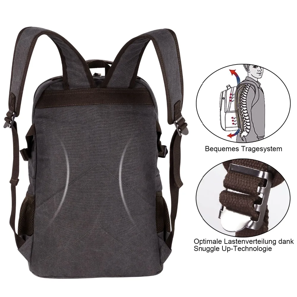 New Fashion Men's Backpack Vintage Canvas Bagpack School Bag Outdoor Travel Bags Large Capacity Travel Laptop Backpacks Mochila (4)