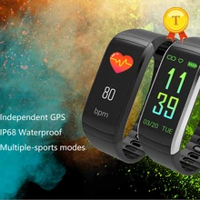IP68 Водонепроницаемый плавание gps Смарт Браслет Фитнес трекер монитор сердечного ритма часы для iPhone Android IOS