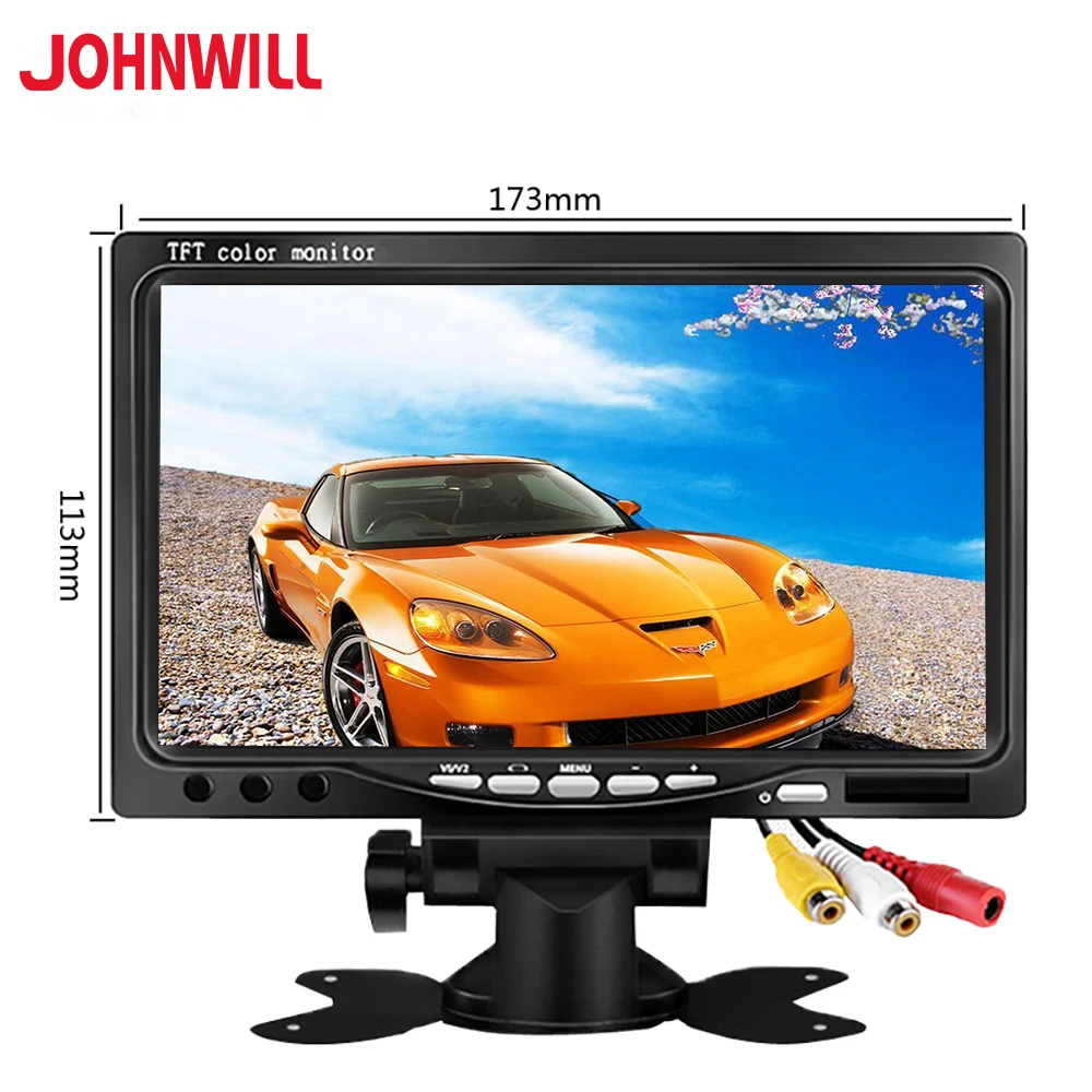 

NEW 7 inch 800x480 industrial Car Reverse Backup Rearview LCD monitor 2 AV Input Screen Computer Monitor PC