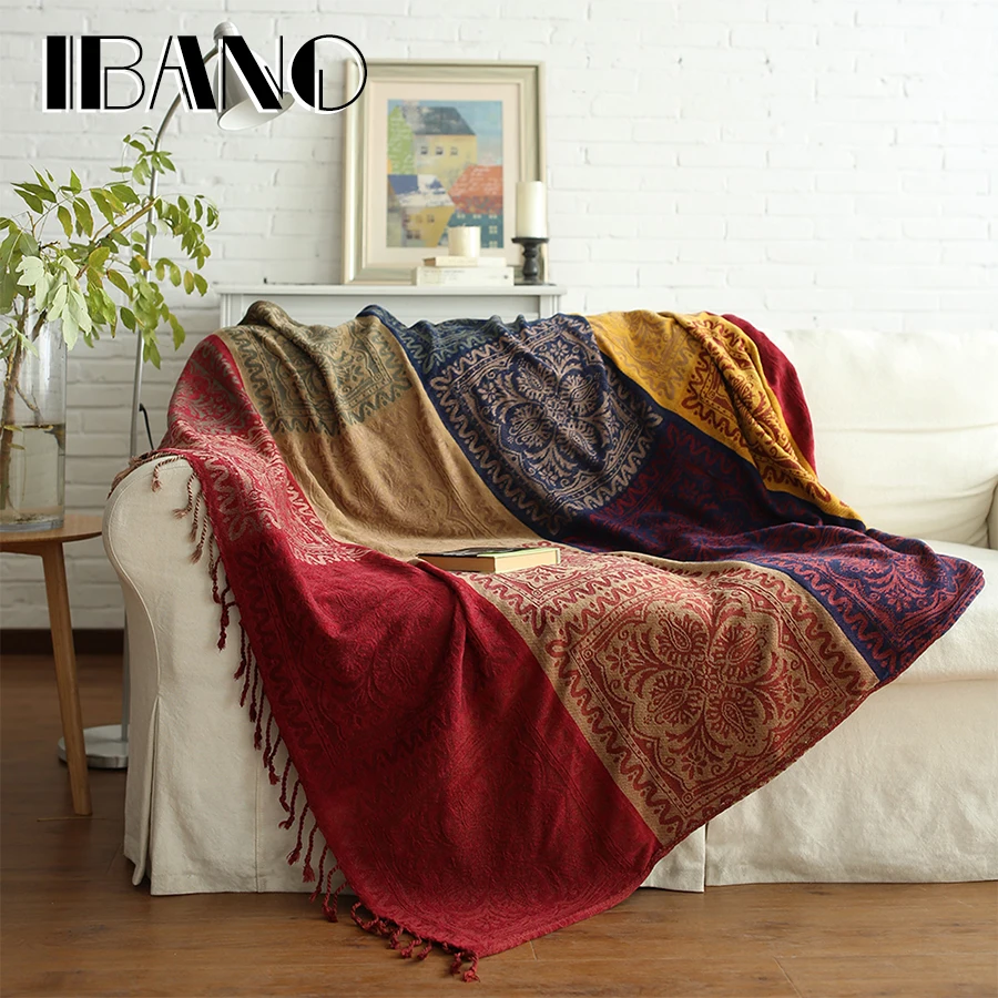 ibano bohemian chenille plaids blanket sofa decorative throws on sofabedplane 150x190cm - Decorative Throw Blankets ibano bohemian chenille plaids blanket sofa decorative throws on sofabedplane 150x190cm - Decorative Throw Blankets