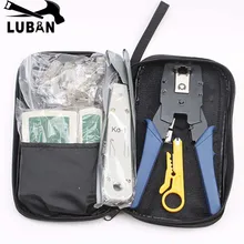 Сеть Ethernet кабельный тестер RJ45 комплект RJ45 обжимной инструмент для обжима удар вниз RJ11 Cat5 Cat6 детектор провода 8P8C RJ45