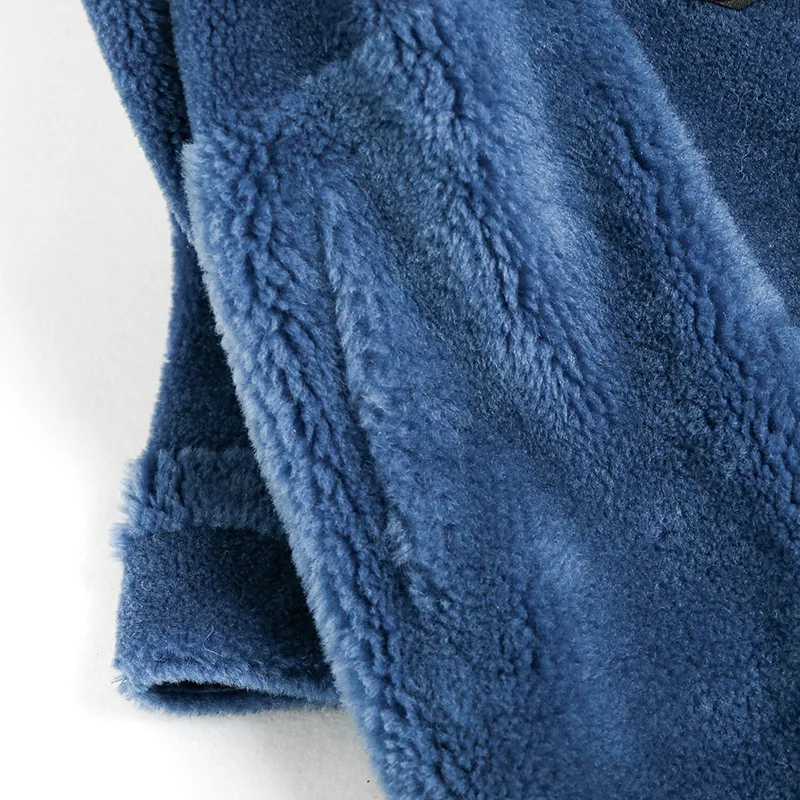 Осенне-зимнее пальто женская одежда уличная куртка из натурального меха шерстяная куртка Корейская винтажная овечья овчина замшевая подкладка ZT3356