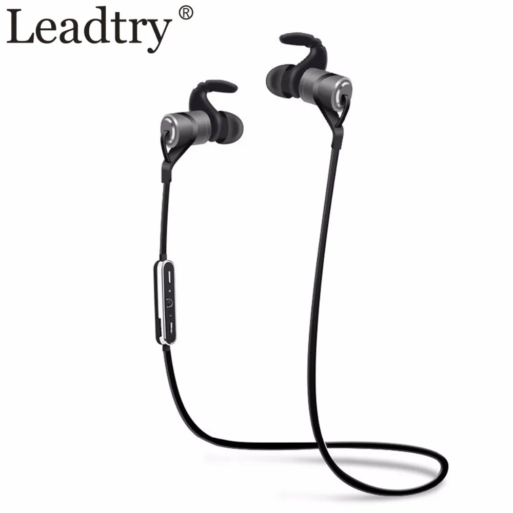 LeadTry спортивные Bluetooth наушники беспроводные с микрофоном Металл шумоподавление