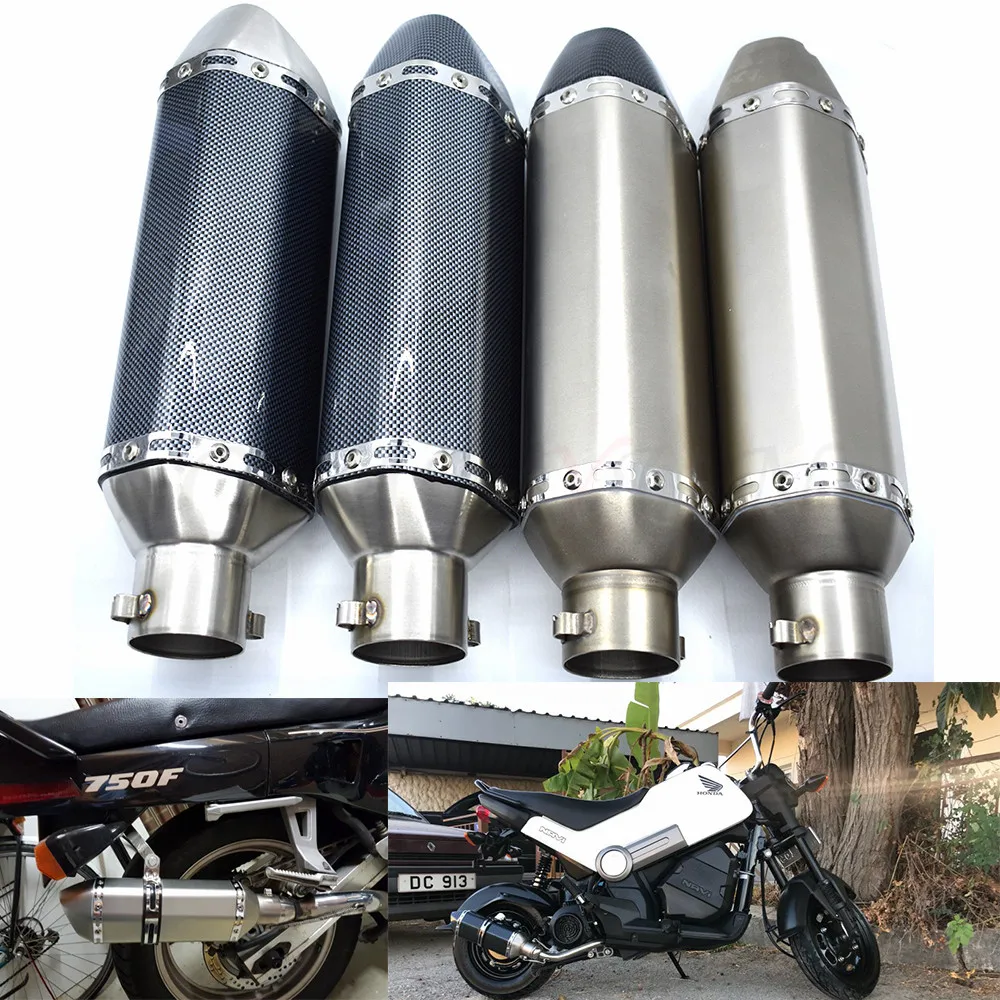 

Universal 51mm ALUMINUM Motorcycle Exhaust pipe Modified Scooter Exhaust Muffler for HONDA R6 R1 FZ6 Z1000 GSXR