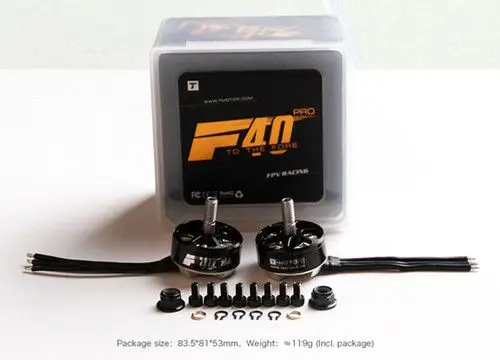 

2 Pieces T-Motor F40 2305 PRO 2600KV 4S Brushless Motor For 200 210 220 250 RC Frame Kit