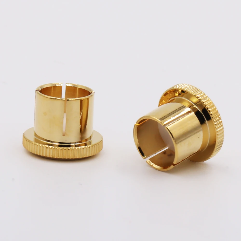 

8pcs Noise Stopper 24K Gold Plated Copper RCA Plug Caps Top Quality under inset