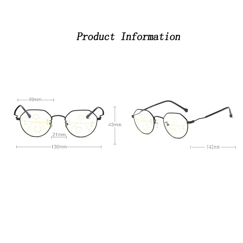 Zilead многофокальные прогрессивные очки для чтения, многофокальные очки для женщин и мужчин, металлические HD очки для дальнозоркости, очки для дальнозоркости
