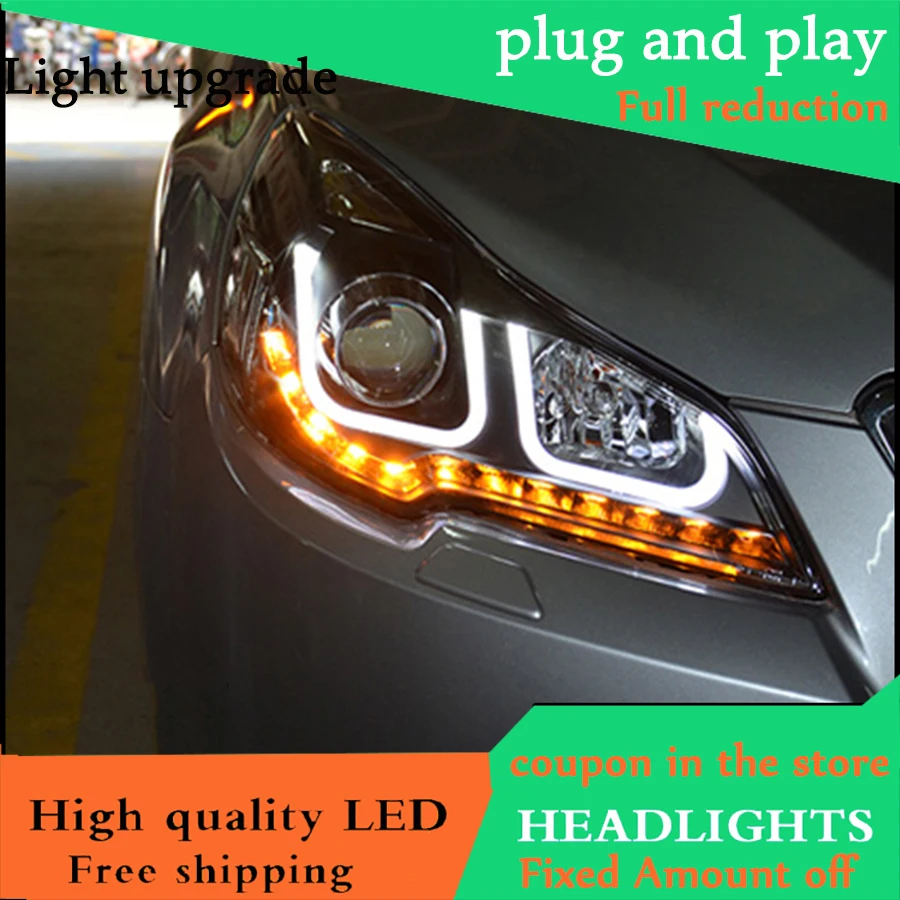 Автомобильный Стайлинг чехол для Subaru Outback 2010-2014 фары светодиодные DRL линзы HID