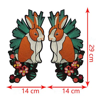 rabbit Новая мода вышивка большой патчи свитер Одежда DIY Craft украшения клеевая заплатка растений и животных аппликация - Цвет: rabbit