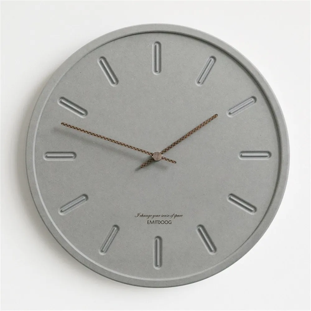 Chic Modern MDF Board Wall Clock Nordic Round Minimalist Fashion Gray Black Artistic Silently Suzuki Clock for Cafe Home Decor Chic Modern MDF Board Wall Clock Nordic Round Minimalist Fashion Gray Black Artistic Silently Suzuki Clock for Cafe Home Decor