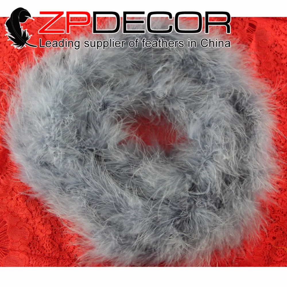 Zpdecor с фабрики 4 ярдов/партия 20 г высокое качество красочные окрашенные длинные турецкого Марабу боа из перьев для карнавала и свадьбы