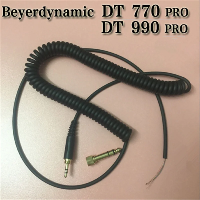 LEORY Сменный кабель для наушников пружинный провод кабель для Beyerdynamic DT 770 770Pro 990 990Pro кабель для ремонта наушников