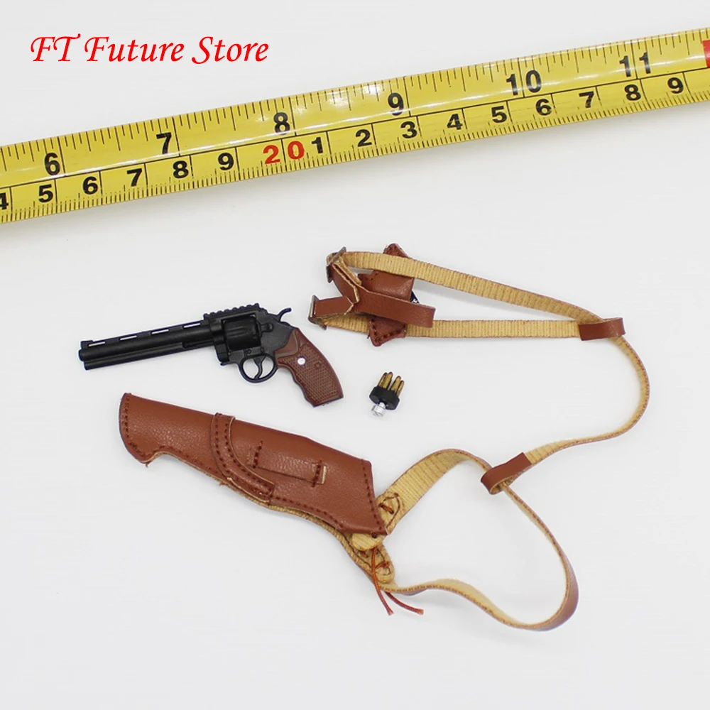 

1/6 Scale Brown Revolver Gun Model with Holster Weapon Accessorise Model Toy For 12" Solider Action Figure T54-22