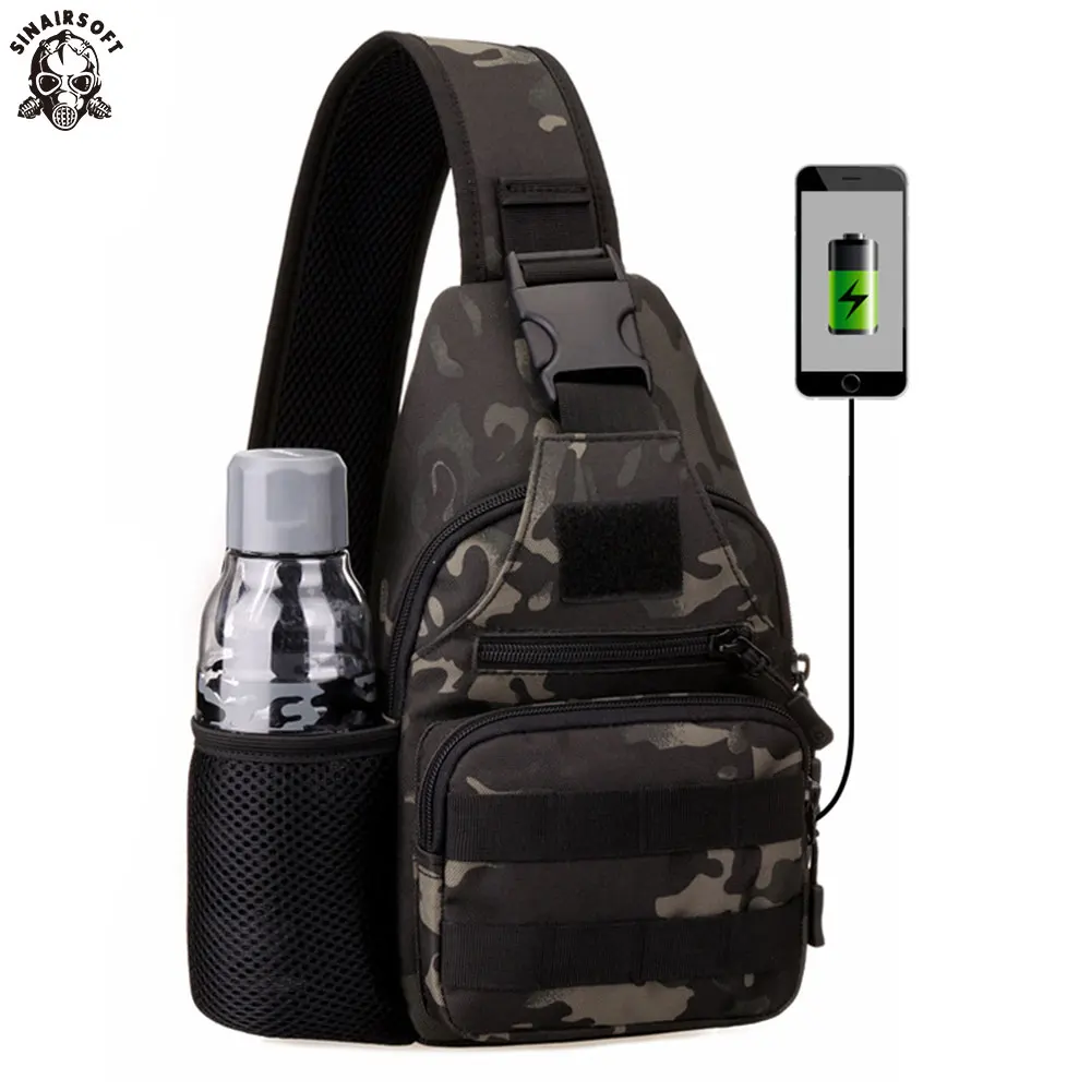  Outdoor Sports Bag Shoulder Travel Hiking Trekking Bag Cycling Climbing Backpack USB Charge Anti Th