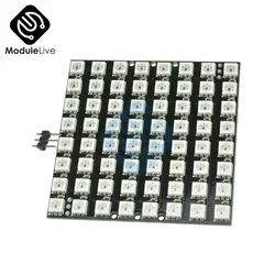 8*8 64 светодиодов 5050 RGB WS2812 WS2812B полный Цвет Гибкая Pixel Панель доски водителя для Arduino