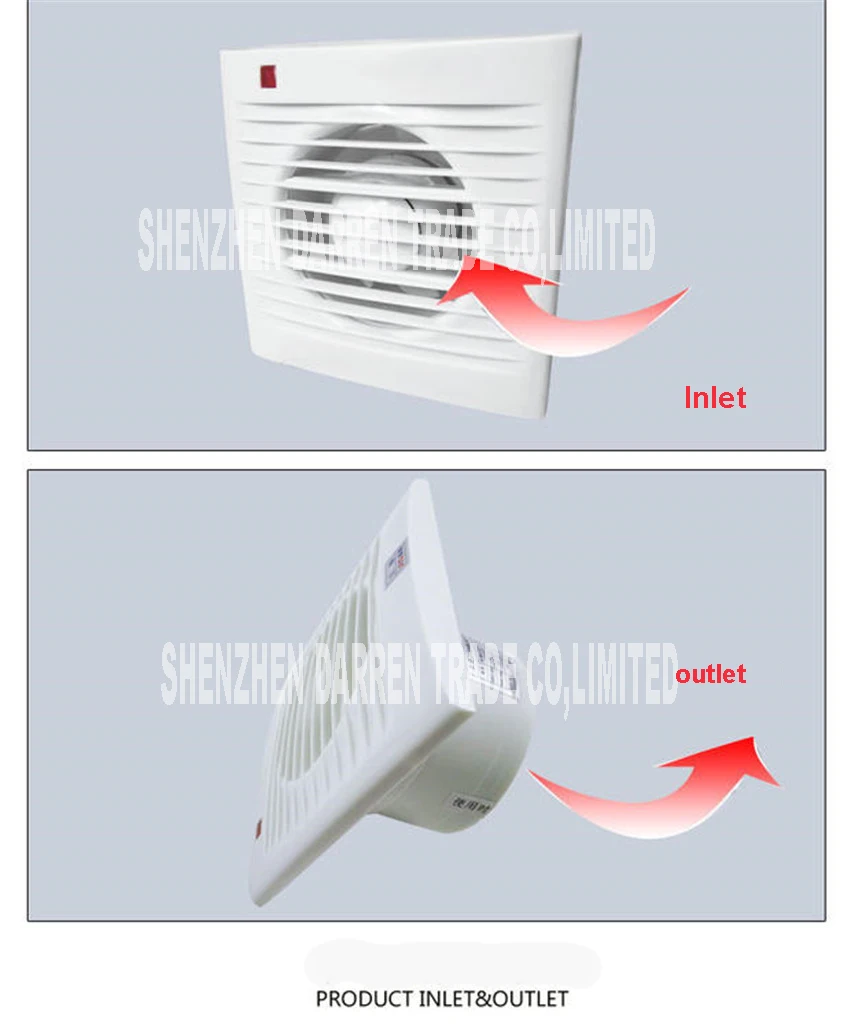 6 дюймов мини стены окно вентилятор Ванная комната туалет кухонные вытяжные внтиляторы Вытяжной вентилятор Установка Windows Панель Размер