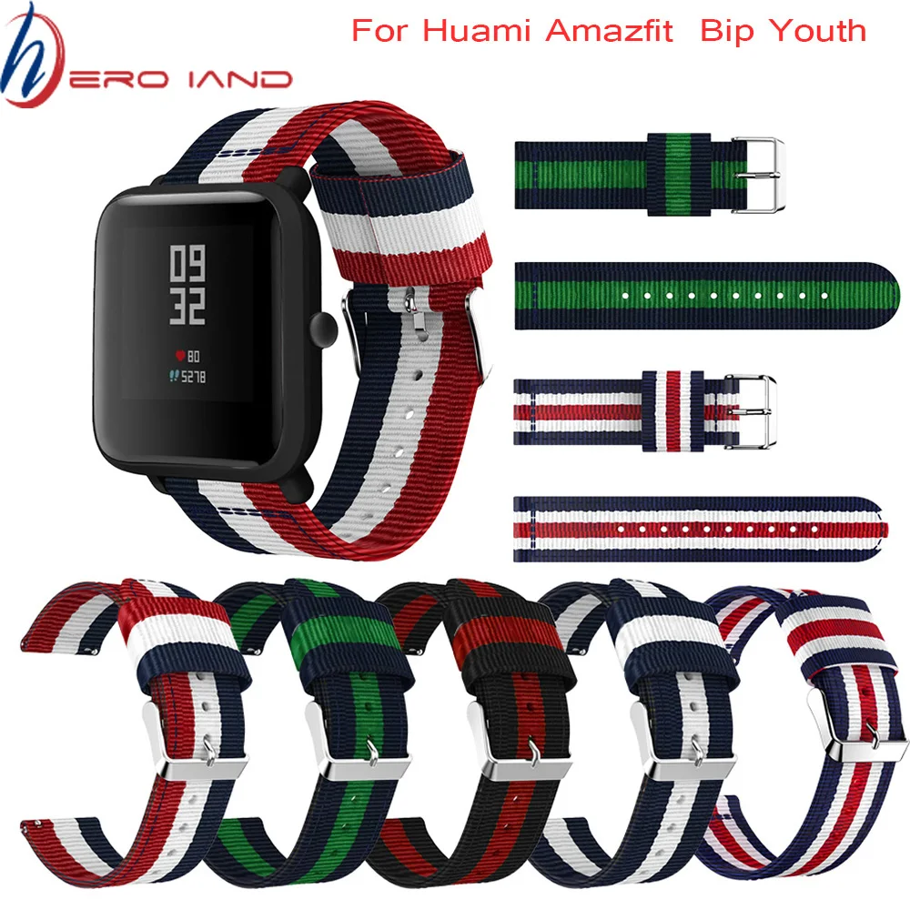 Ремешок нейлоновый для Amazfit Bip Youth сменный Браслет Для Xiaomi Huami Bit|Смарт-аксессуары| |