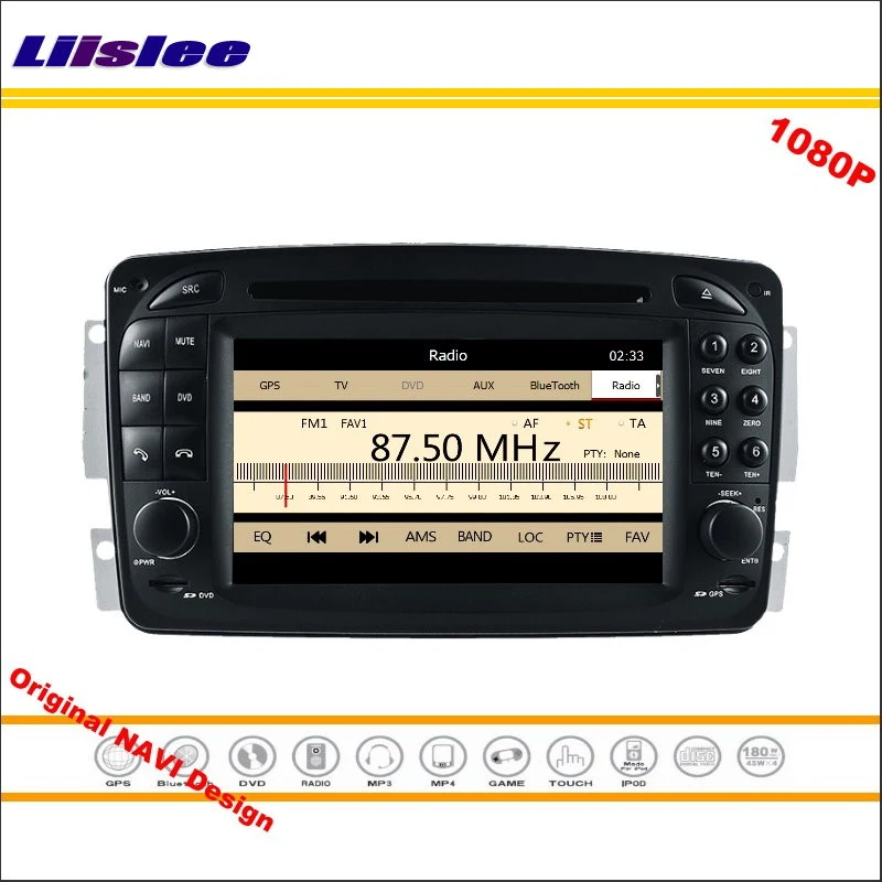 Excellent Liislee For Mercedes Benz M / ML W163 1998~2002 Car Radio CD DVD Player GPS Navigation 1080P HD Screen System Original With Aux 5