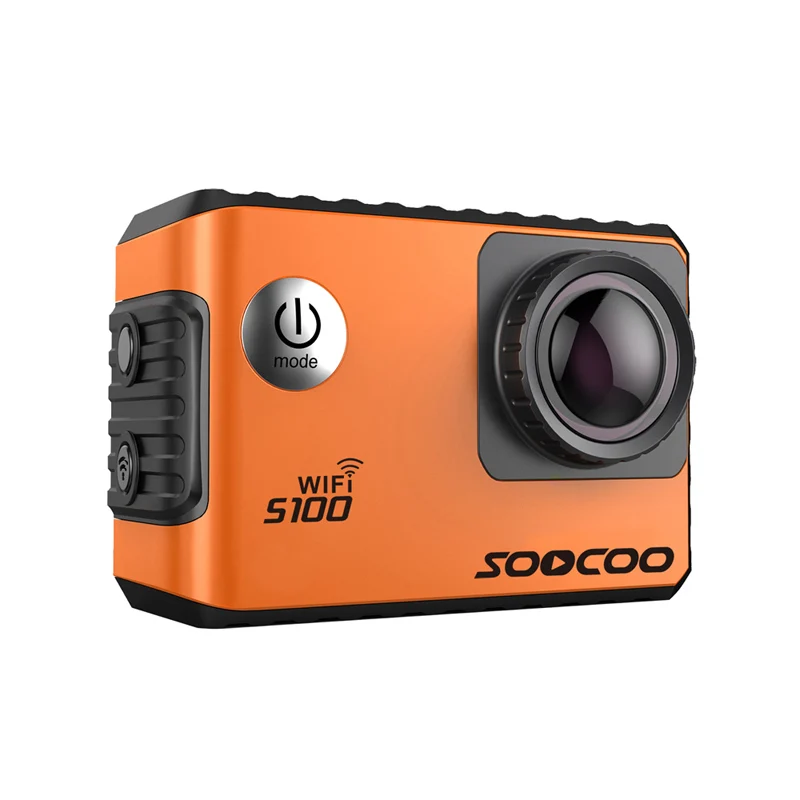 Brown SOOCOO экшн Камера S100, 4 K, Wi-Fi, NTK96660 Водонепроницаемый возможностью погружения на глубину до 30 м встроенный гироскоп с gps удлинитель(gps модели не входят в комплект) Спортивные Камера - Цвет: Brown