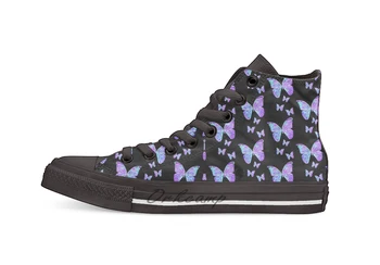 

Purple Butterflies by Jan Marvin Casual High Top Canvas shoes sneakers Light Walking Shoes