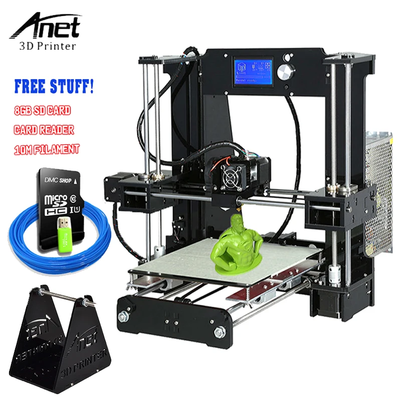 

Anet A6 3D Printer Kit 3D Printer Kits Reprap i3 DIY Self Assembly 3D-Printer High Precision Big Size Desktop LCD Screen