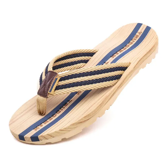 New Arrival Wood Grain Design Women's And Men's Summer Non Slip Sandals Outdoor & Indoor Flip-flops Beach Shower Slippers Shoes (8)