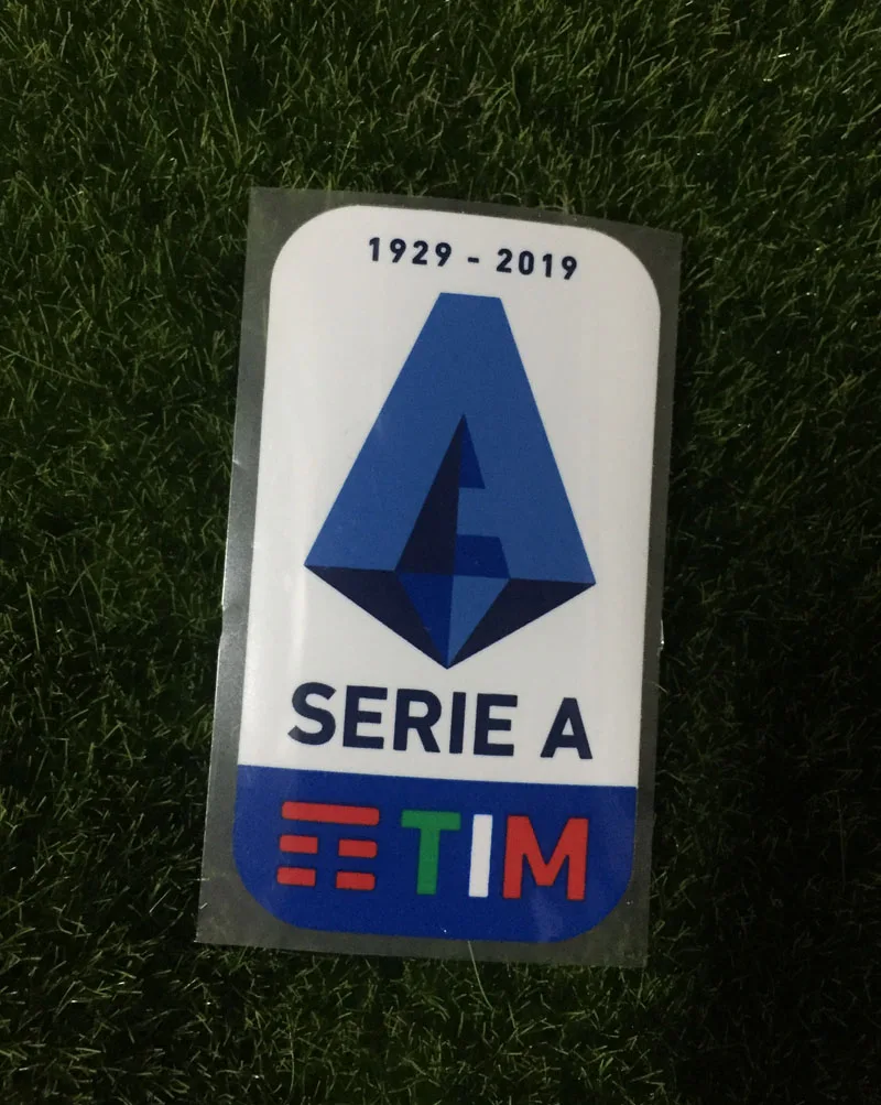 Silicone Serie A Patch And Scudetto patch With White Red Cygame Sponsor Patch Heat Transfer Badge