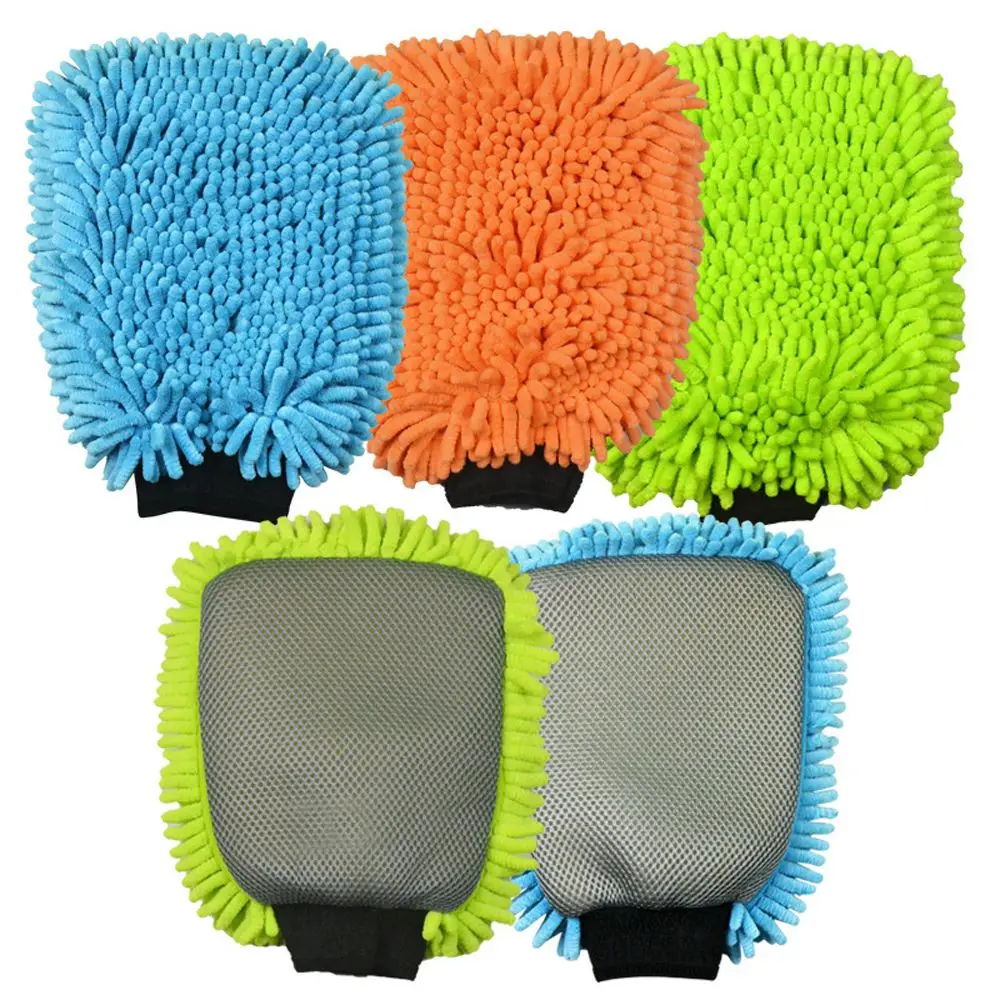 

Easy To Dry Premium Soft Super Absorbancy High Density Auto Care Wash Towel Mitt Glove Car Cleaning Chenille Sponge