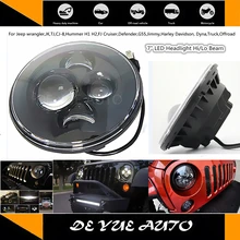 Горячая Распродажа внедорожное освещение автомобиля " круглые светодиодные фары рабочие огни for1981-1985 Jeep CJ-8 1997-2006 Jeep Wrangler TJ Hummer