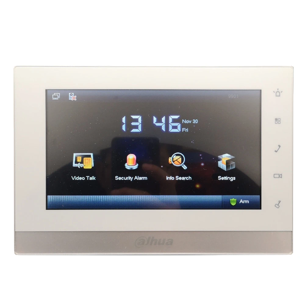 AHUA Multi-idioma 2-Alambre de VTH1550CHW-2 Monitor de interior trabajar con VTO2000A-2 IP timbre. video intercomunicador con cable timbre - 1