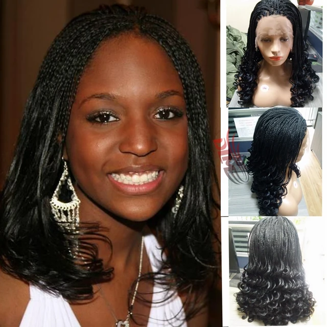 Braids Wave Hair Synthetic Lace Front Braided Wig For Black Women Braids Wave Hair Synthetic Lace Front Braided Wig For Black Women Heat Resistant Body