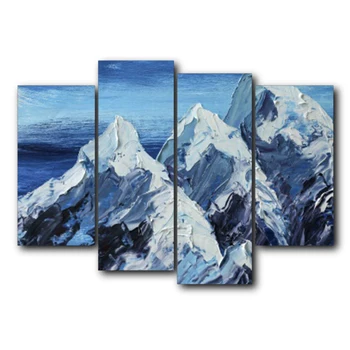 

Laeacco Snow Mountains Winter Sky Canvas Oil Poster And Prints Living Room House Wall Decor Art Painting Home Decoration Picture