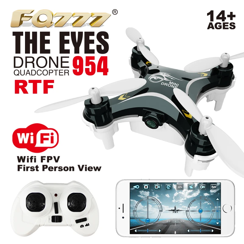 Buy Cheap 2016 FQ777 954 RTF Drone Dron Quadrocopter The Eyes RC Quadcopter Nano WIFI Drone with Camera 720P FPV 6AXIS GYRO Mini Drone RTF