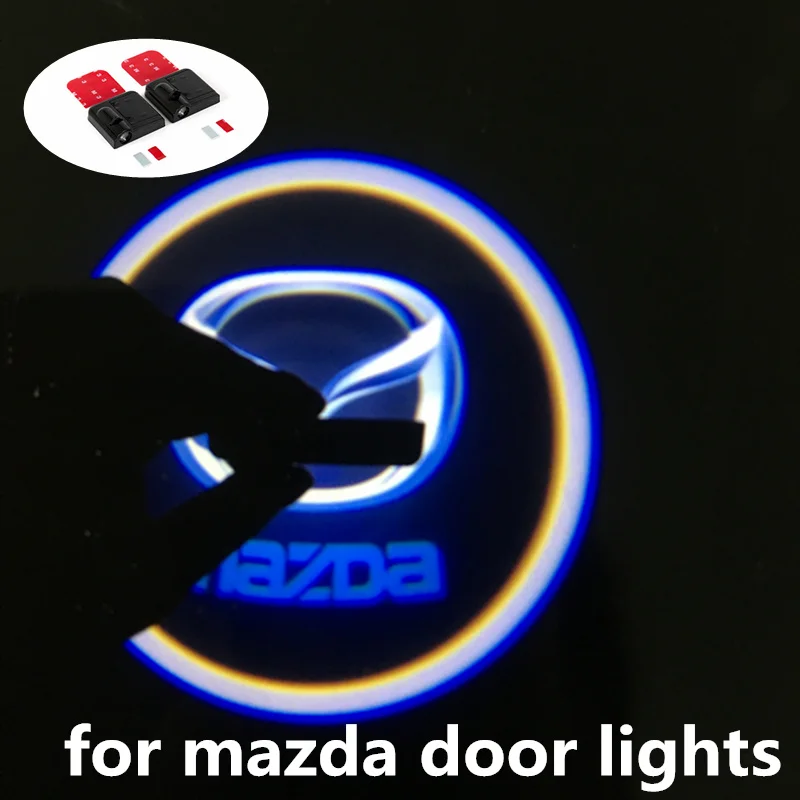 2 قطعة سيارة الباب مرحبا أضواء العارض شعار لمازدا 3 5 6 CX-5 CX-7 CX5 CX3