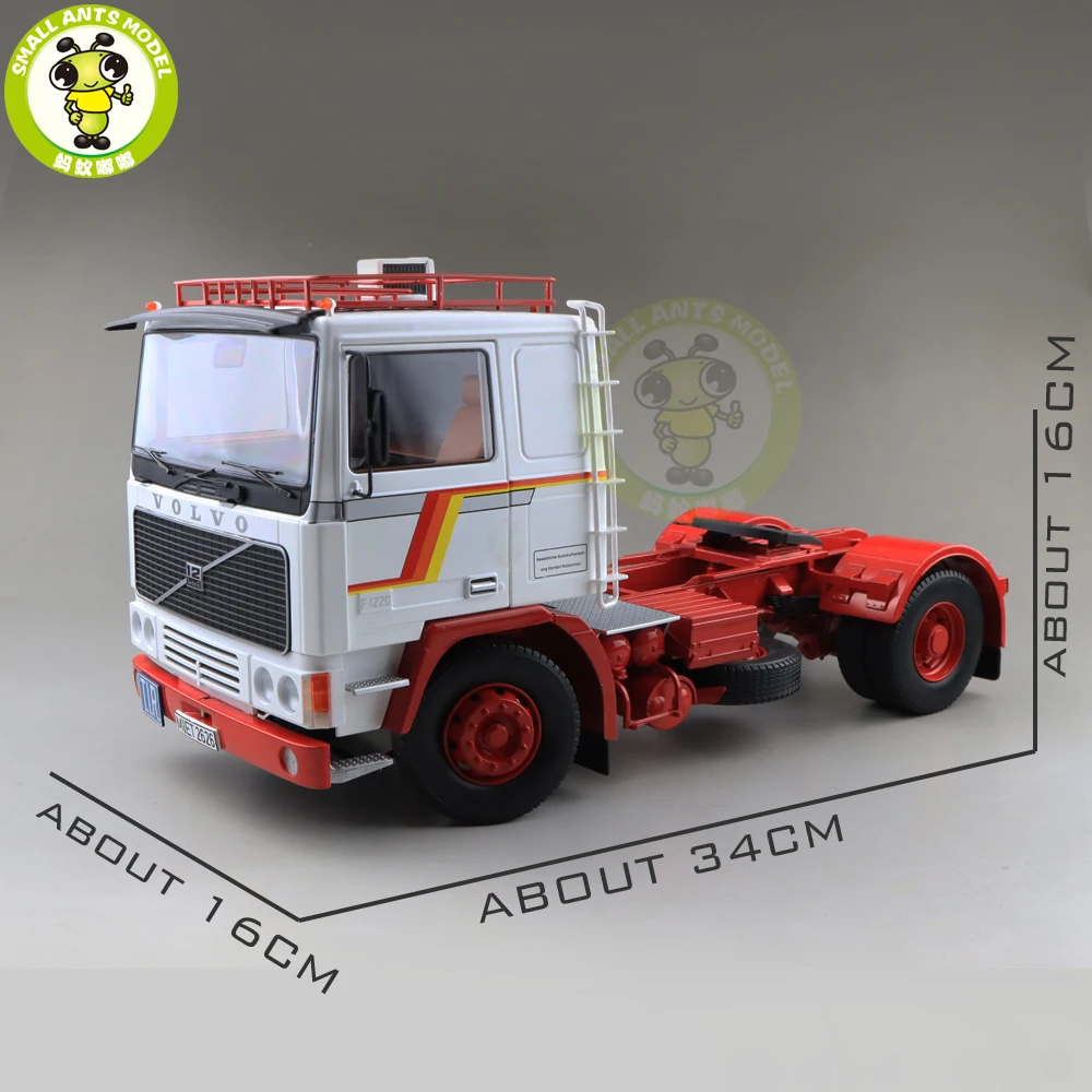 1/18 ROAD KINGS KK Volvo F1220 тягач 1977 литой автомобиль модели грузовиков игрушки для детей подарок зеленый и красный