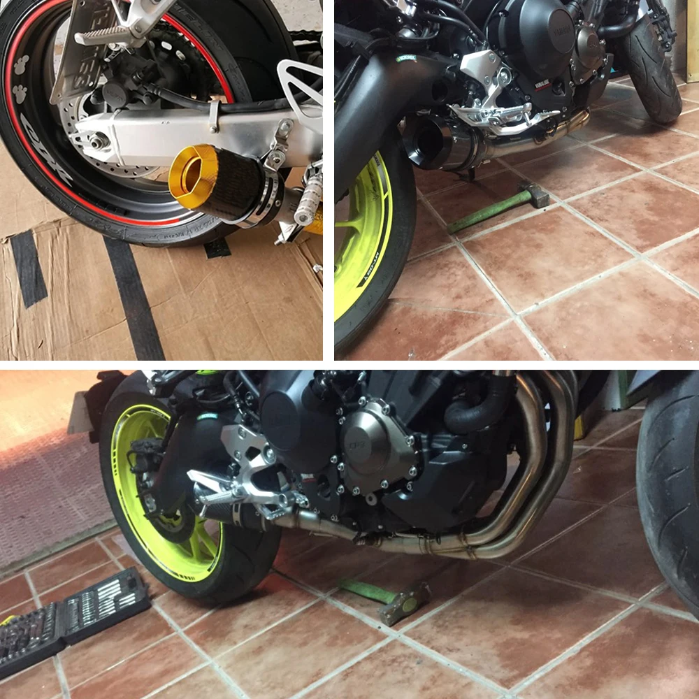 ZS гоночный Универсальный мотоцикл короткий глушитель труба универсальный глушитель наконечники для Yamaha Kawasaki Honda Slip 38-51 мм